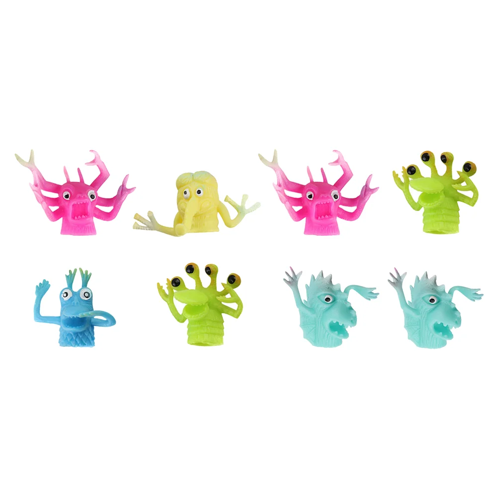 

8 Pcs Mini Dolls Puppet Gloves Finger Goblin Toys Lovely Puppets Gift Bag Kids Appeasing Child