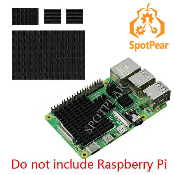 

Raspberry Pi 4 Модель B аксессуары 4B черный алюминиевый радиатор