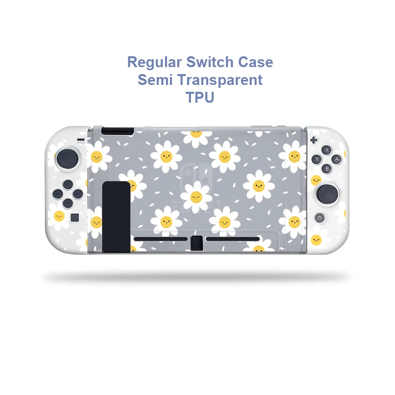 Фото Kawaii Daisy Funda Nintendo Switch OLED обложка чехол для девочки Dockable Protective TPU Shell For Nintendo Switch Controller Joy-Con №5