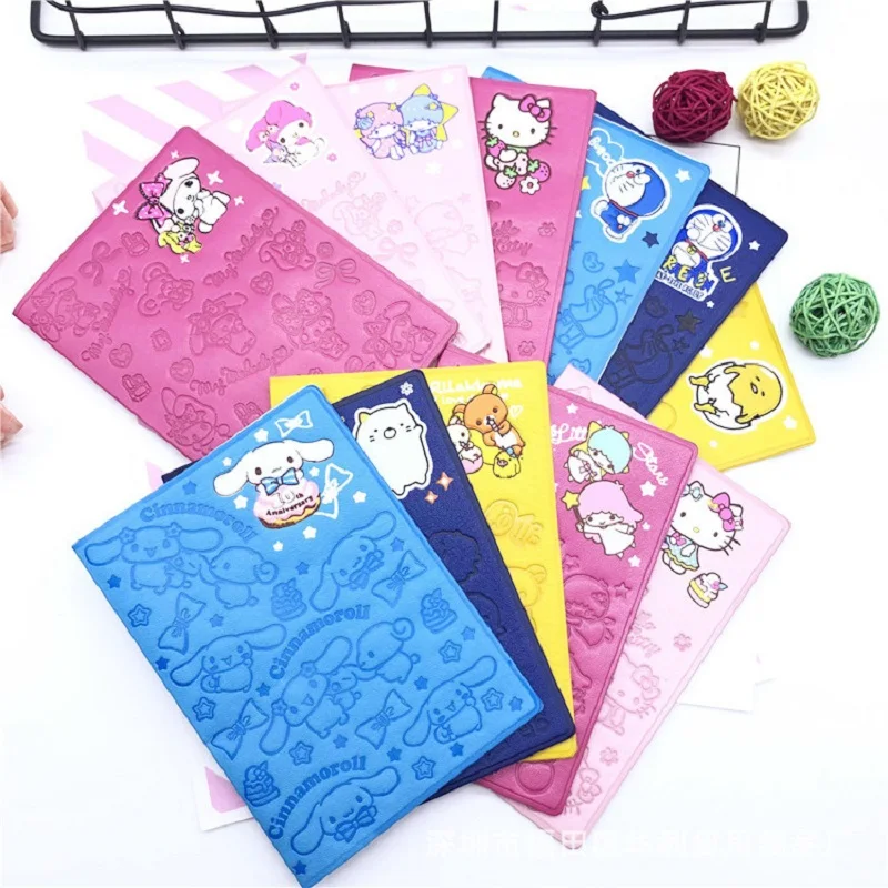 

Kawaii Sanriod Anime Series My Melody Cinnamoroll Portable Passport Cover Girl Heart Travel Boarding Passport Card Holder