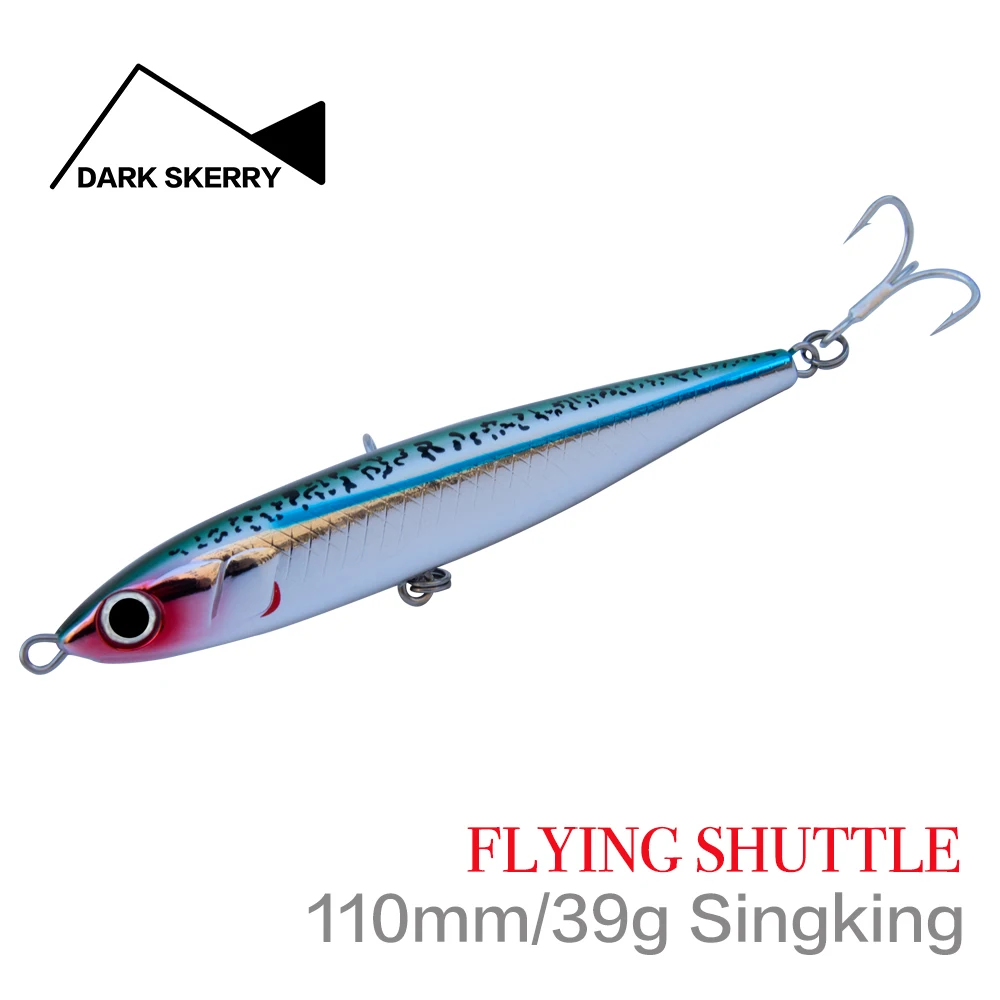 Фото Воблер-слайдер DARK SKERRY Flying Slider Pencil Lure 110мм/39г, бионическая искусственная приманка, специально разработанная для ловли крупной рыбы, 4X # 2 тонущих воблера №2