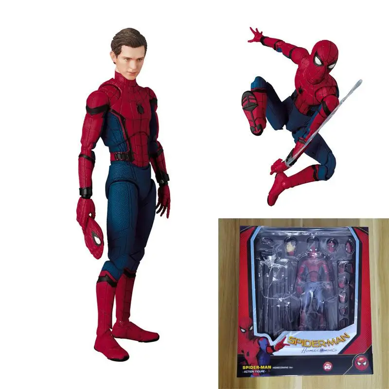 

Disney Avengers Spiderman Homecoming Action Figure MAFEX047 Spider Man Model Toy Collection Gift