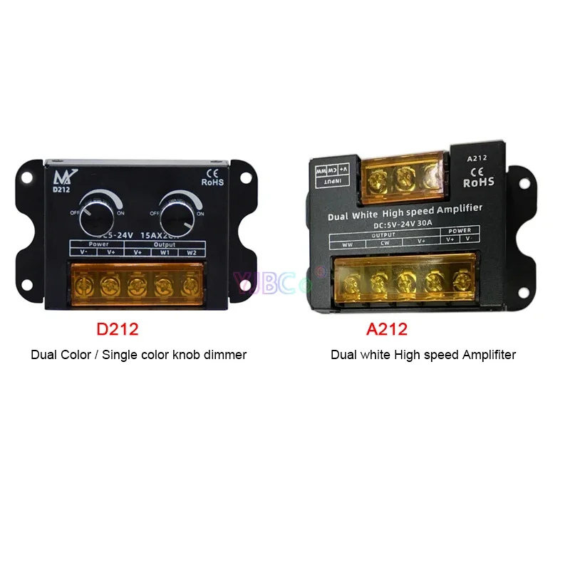 Двухцветный контроллер светодиодной ленты WW CW 5 В ~ 24 30 А регулятор яркости CCT