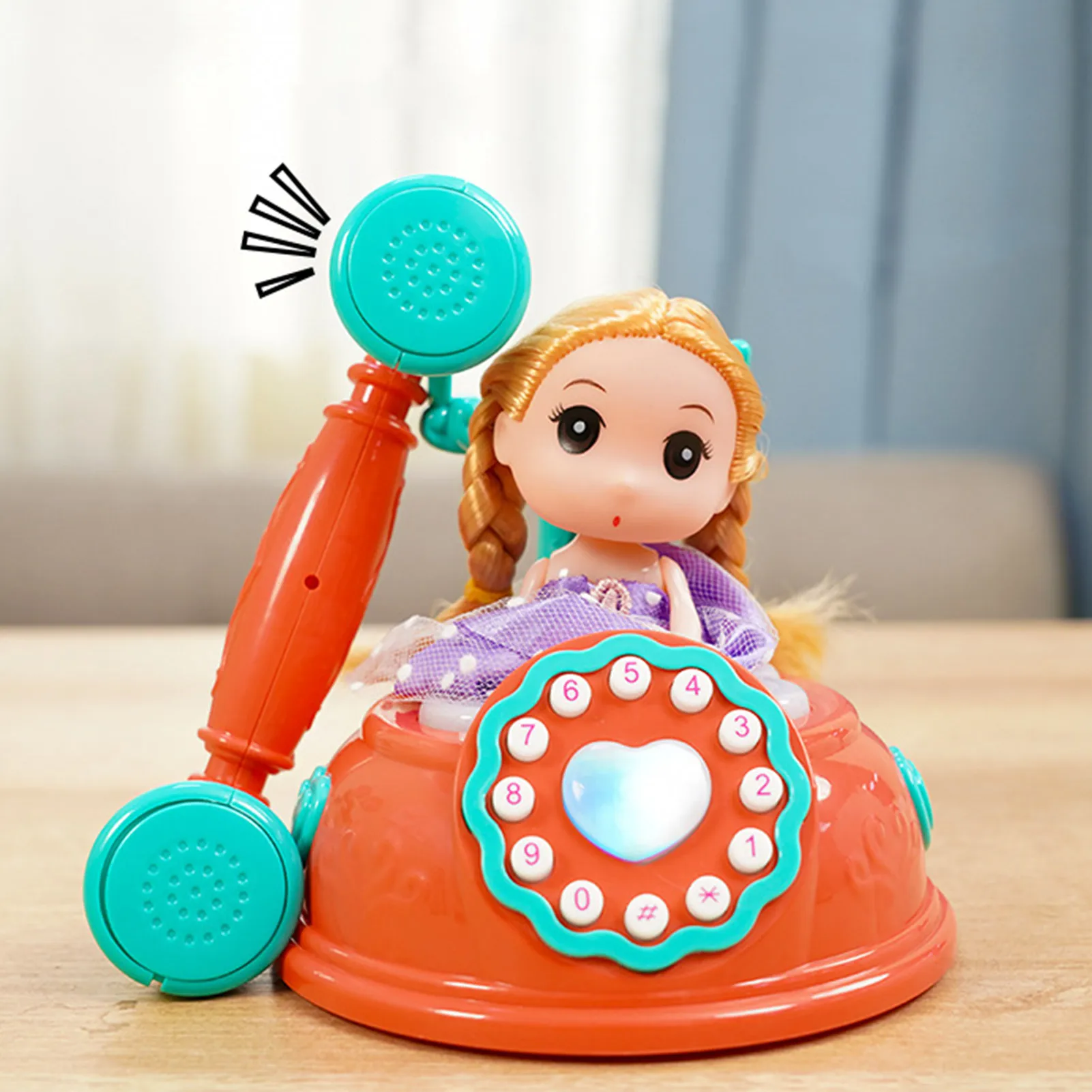 

Детский мини-телефон для ролевых игр, музыкальный светильник, электронный телефон, голосовая игрушка, Детская развивающая игрушка, обучающ...