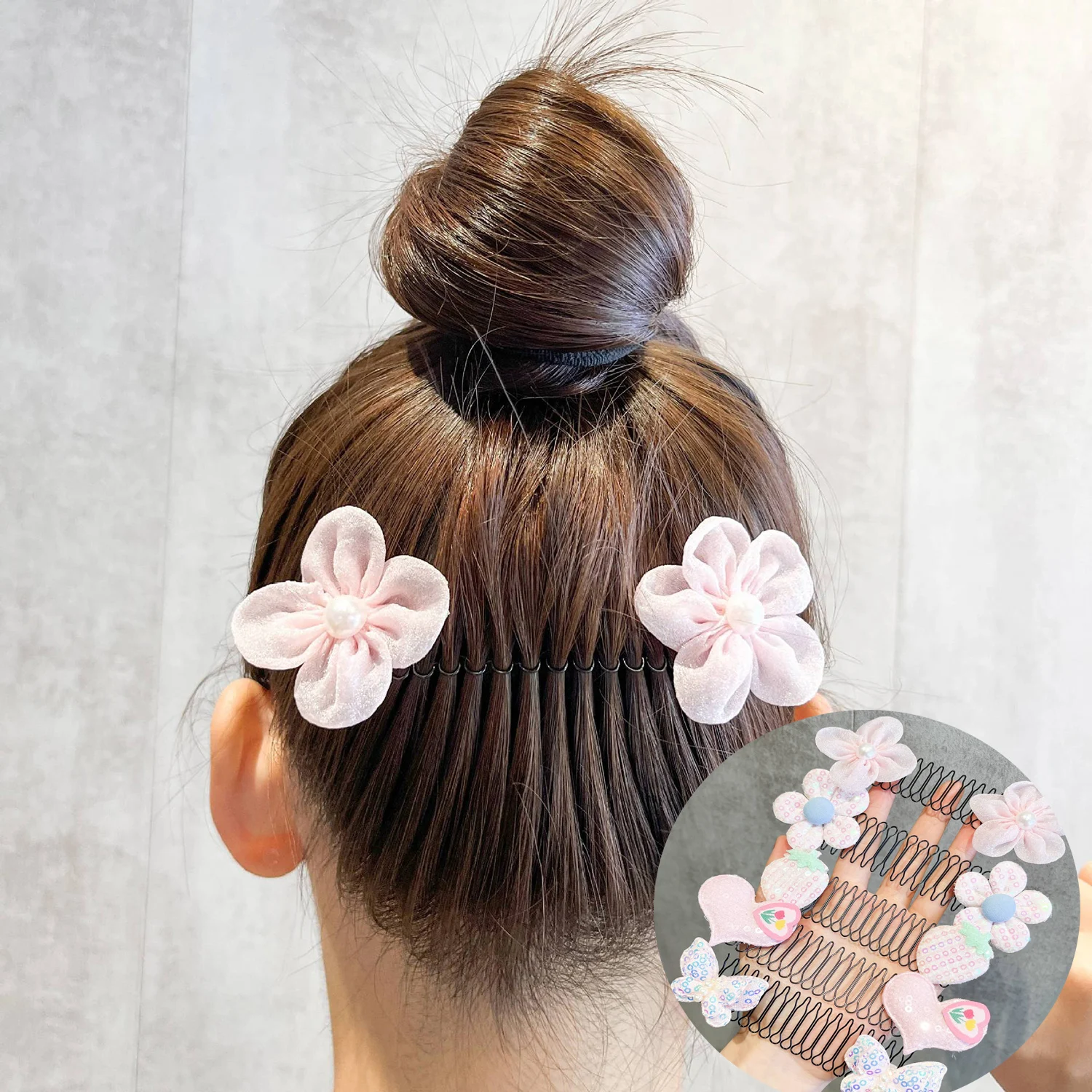 

Children Hair Comb Broken Hair Clips Fashion Girl Trendy Delicate Flower Bangs Fixed Hairpin Sweet Lovely Flower Alloy Hair Clip