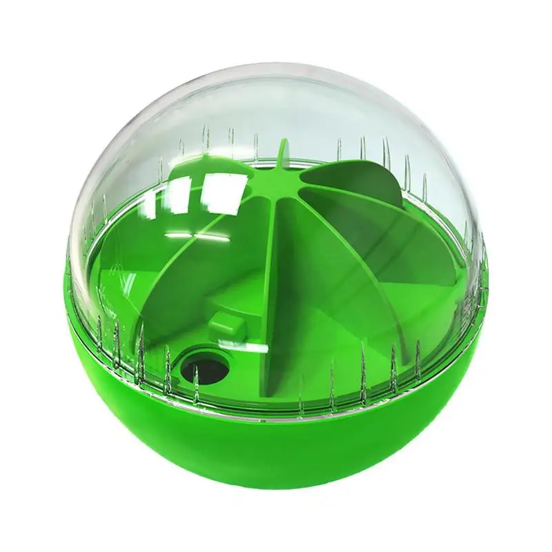 

Dog Feeder Ball Toy Puppy Funny Sound Food Dispenser Ball With Transparent Granary Cover Removable Leakage Food Ball Circle