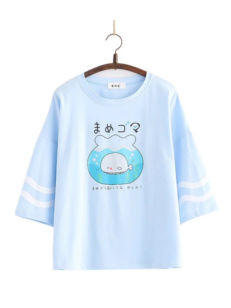 

Harajuku Summer Women T Shirt Sweet Girls Y2k Korean Fashion Short Sleeve O-neck Cotton Tee Shirt Sweet Style Kawaii Cute Tops