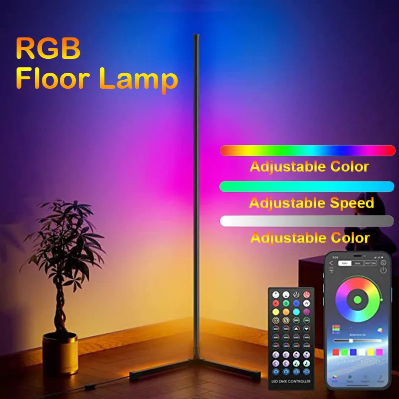 

Нордическое светодиодный ное украшение RGB торшер пульт дистанционного управления спальня атмосфера лампа спальня гостиная красочный светильник стоячий светильник