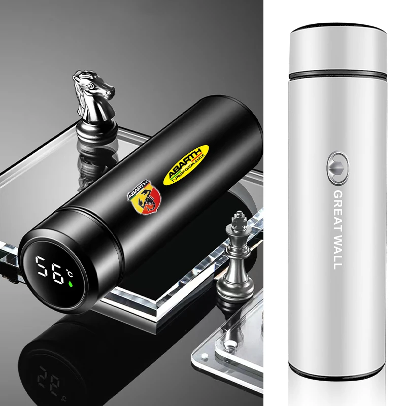 

Автомобильный светодиодный умный термос, чашка с сенсорным экраном, температура для Volvo Xc90 S60 S80 Xc60 Xc70 Xc90 Fh V50 S40 C30, аксессуары с логотипом груз...