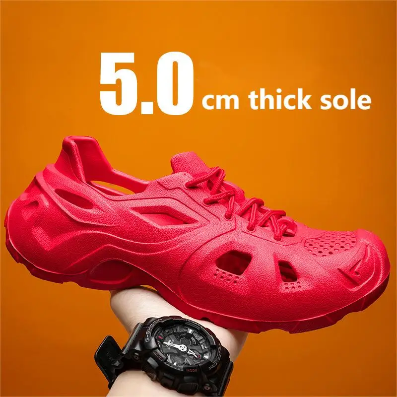 

Сандалии мужские пляжные, брендовые удобные, дышащие, Классическая Удобная Уличная обувь, летние Тапочки