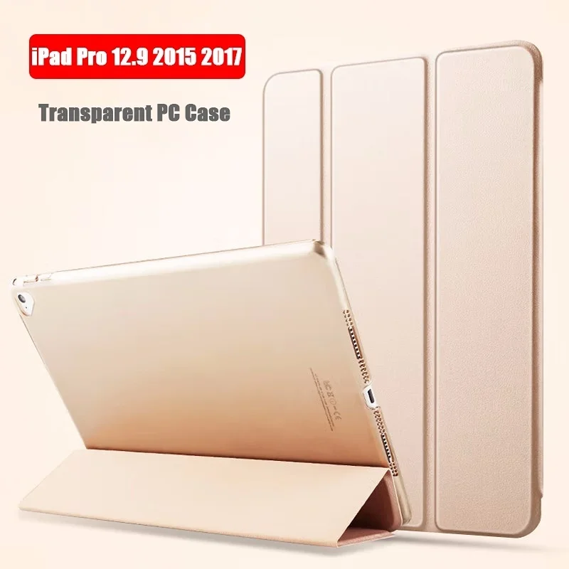 Transparent Trifold Case for iPad Pro 12.9 2022-15y Pro 11 10.5 9.7 Air 5 4 3 2 1 10.2 Mini 6 Smart Flip Leather Cover