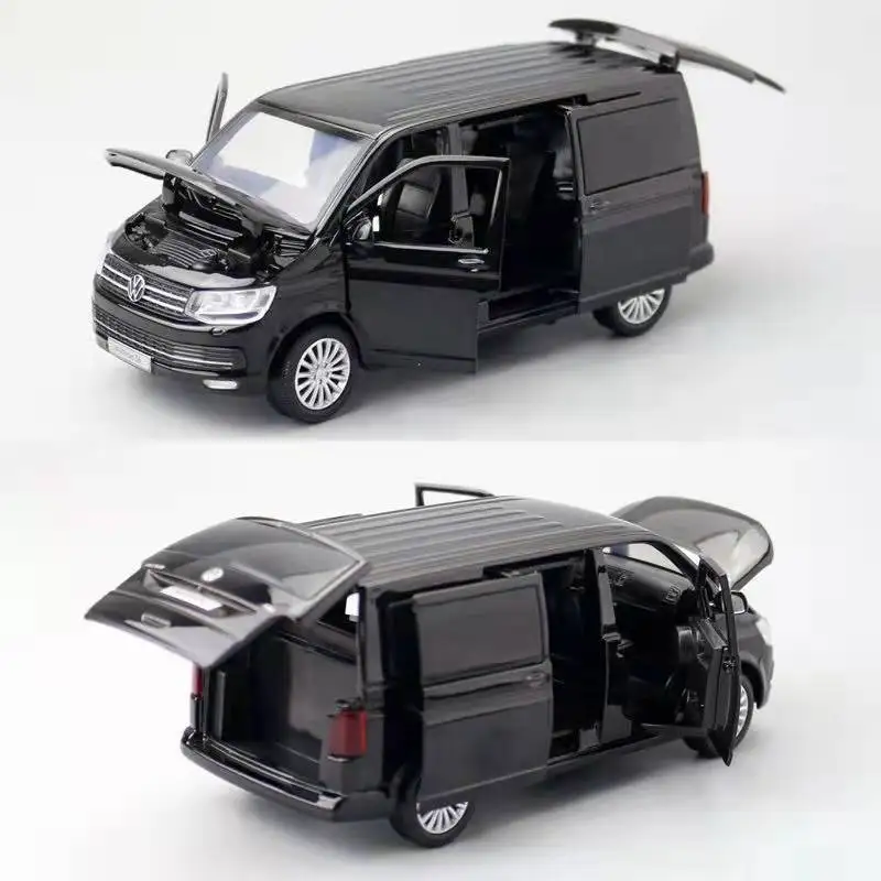 

High Simulation Business Car Model 1/32 Volkswagen Multivan T6MPV alloy Vehicle Sound Light Pull Back Van Collection Toy Car