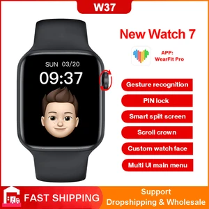 IWO W37 New Smart Watch Series 7 Bluetooth Call 1.75 Inch Split Screen Password Lock Sports Smartwat