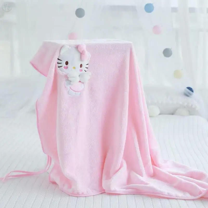 

Kawaii Kittys Cat Blanket Plush Sanrios Cinnamoroll Towel Nap Quilt Cartoon Anime Warm Soft Children Bedding Supplies Room Decor