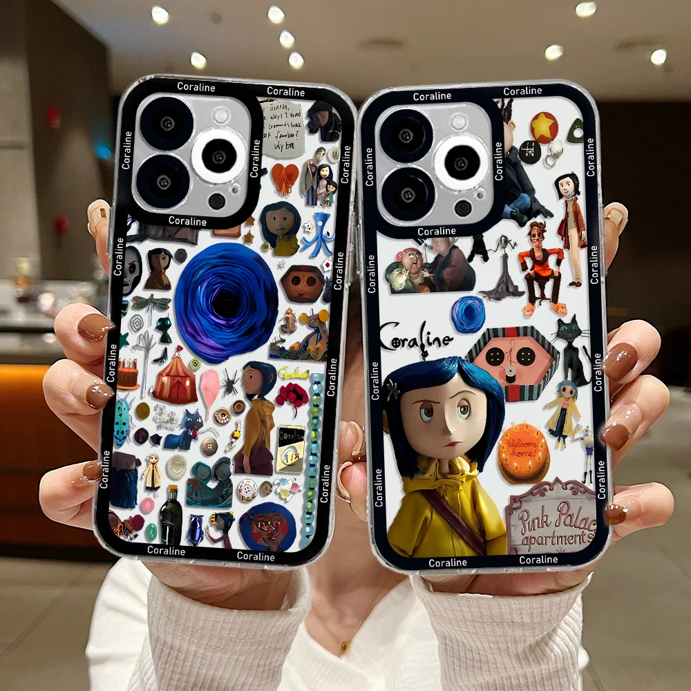 Чехол C-Coraline's Mother для телефона Samsung S24 S23 S22 S21 S20 S10 FE Note20 Note10 Plus Ultra Lite 5G прозрачный