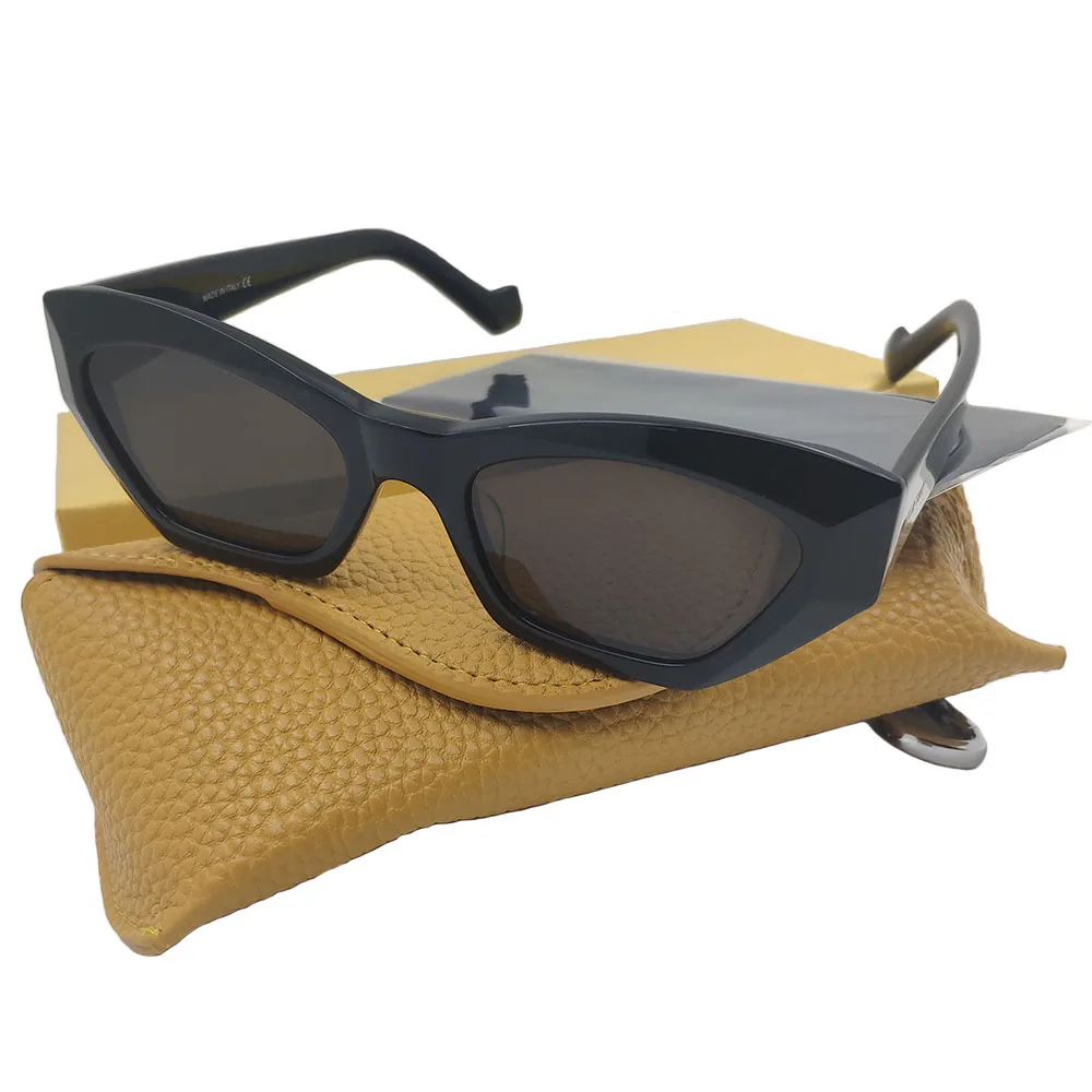 

Женские солнцезащитные очки в винтажном стиле, черные ацетатные очки квадратной формы с защитой от ультрафиолета UV400 45-21, 2021