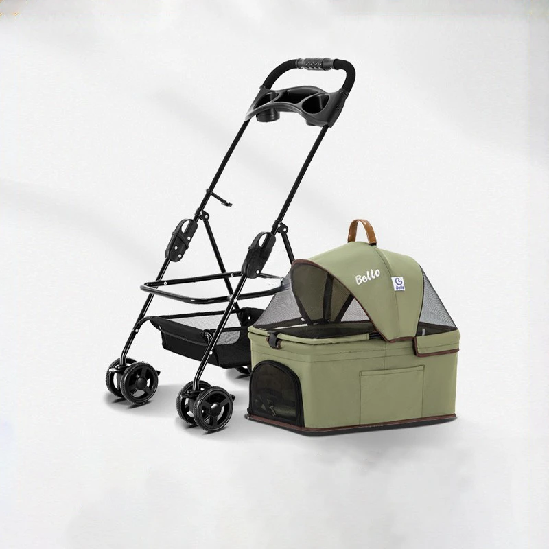 

Modern Detachable Pet Strollers Go Out Lightweight Foldable Dog Stroller Home Simple Small and Medium-sized Dog Walking Carts