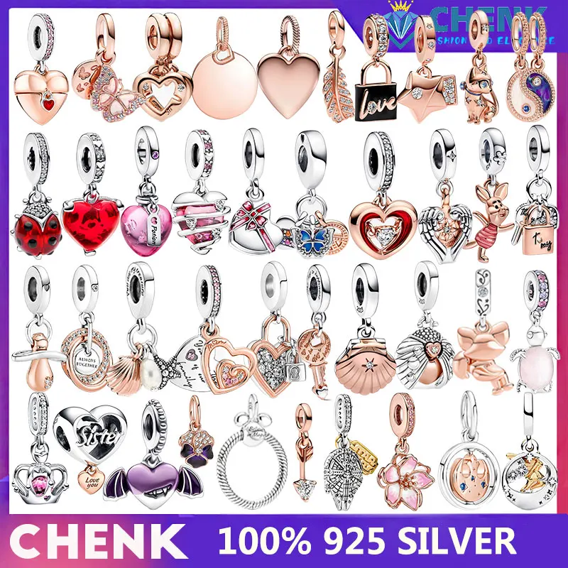 

Pendant 11 100% Real 925 Sterling Silver Chameleon Charms Beads Fit Original Pandora Bracelet&Bangle For Women DIY Birthday Gift