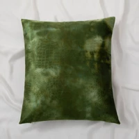 new crocodile leather short plush pillow solid color pillow 45x45cm bedside cushion sofa pillow case