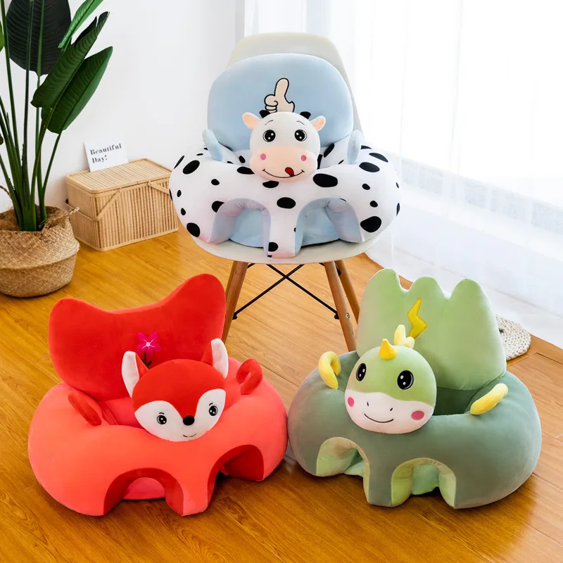 New Cartoon Baby Learning Seat Sofa Plush Lazy Sofa Chair Infant Sitting Posture Early Education Gift