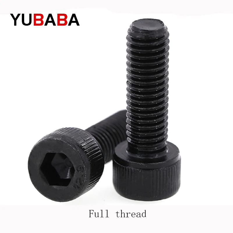 50/20/20/5PCS M1.6 M2 M2.5 M3 M4 M5 M6 M8 DIN912 Grade 12.9 allen Hex socket head screw  black Hexagon Socket Head Cap Screws