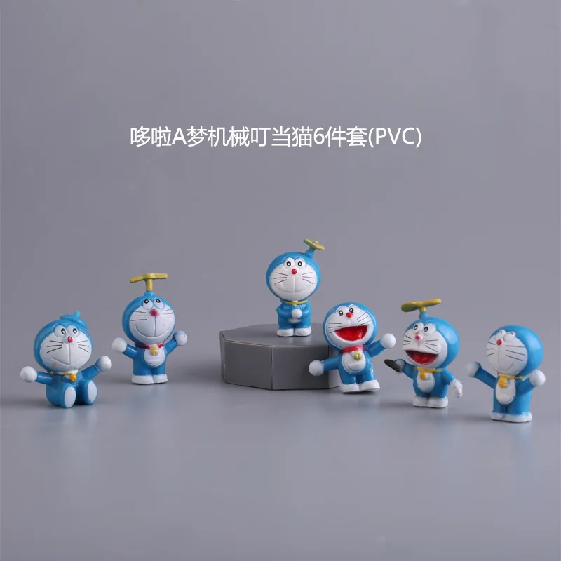 

Doraemon Jingdang, кошка на день рождения, украшение для выпечки, сцена, кукла ручной работы, милый подарок, аниме-фигурка