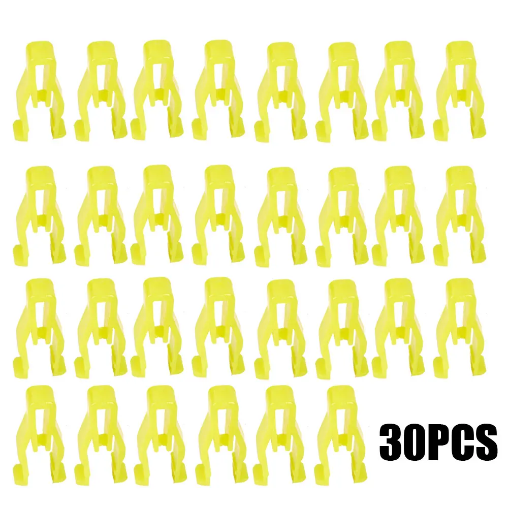 

30 шт., фиксированные зажимы для центральной консоли автомобиля, зажимы для приборной панели автомобиля, желтые крепежные детали для приборной панели автомобиля, аксессуары для салона автомобиля