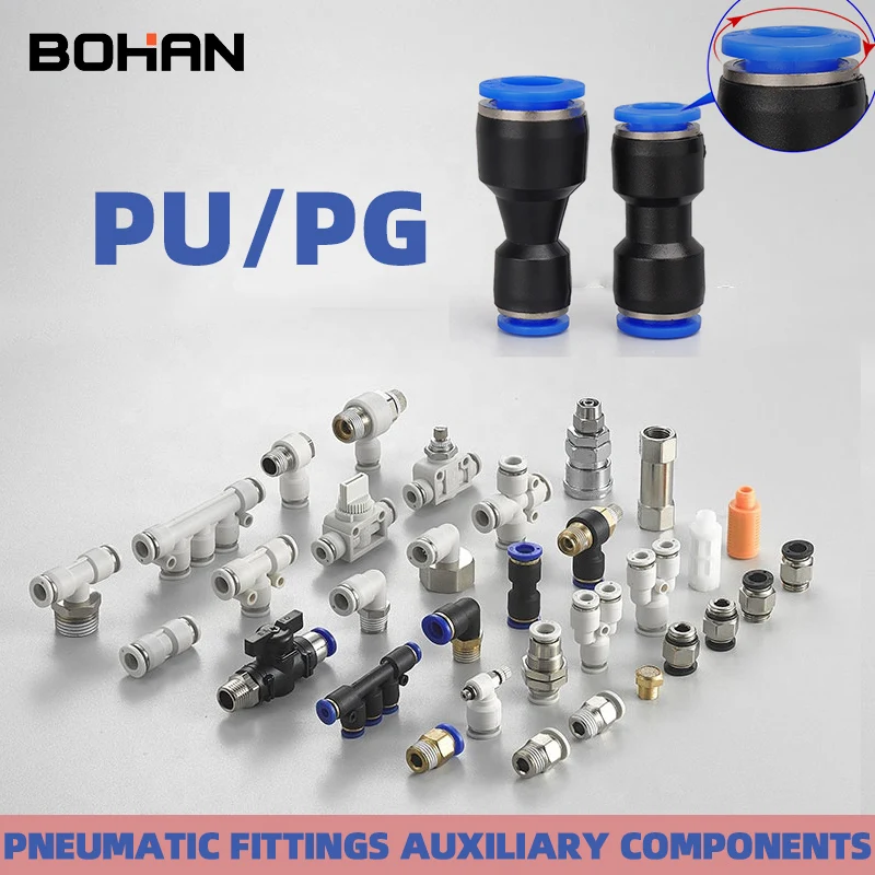 

1PCS Pneumatic Fittings PU/PG 4mm 6mm 8mm Straight Push in Fitting Air Quick Connector Plug Socket Air Water Hose Tube Fittings