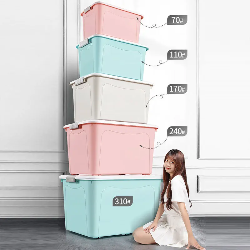 

Бытовая пластиковая коробка для хранения мелочей, оптовая продажа, коробка большого размера для рабочего стола, коробка для отделки одежды,...