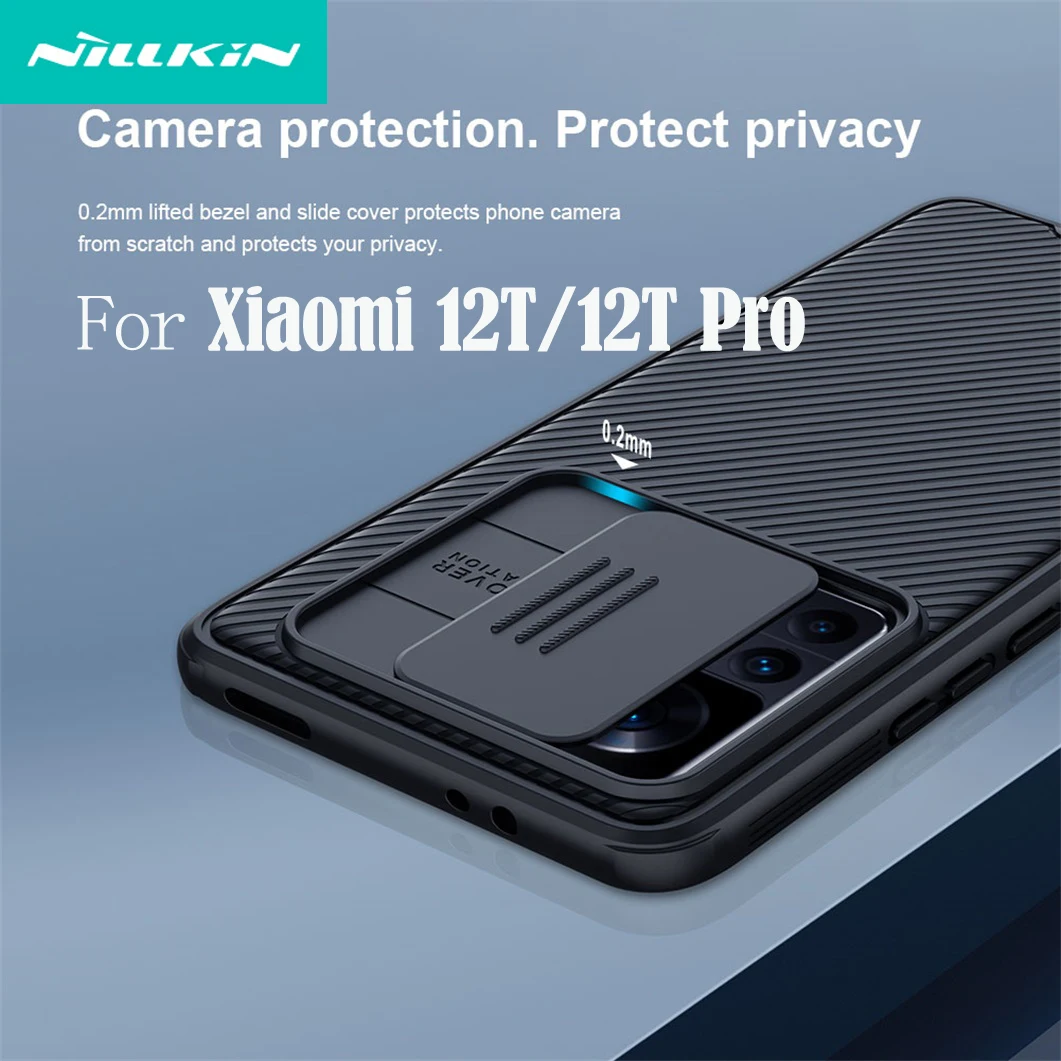 

For Xiaomi 12T Pro Case NILLKIN CamShield Pro Case Slide Camera Cover Lens Privacy Protection Phone Back Cover For Xiaomi Mi 12T