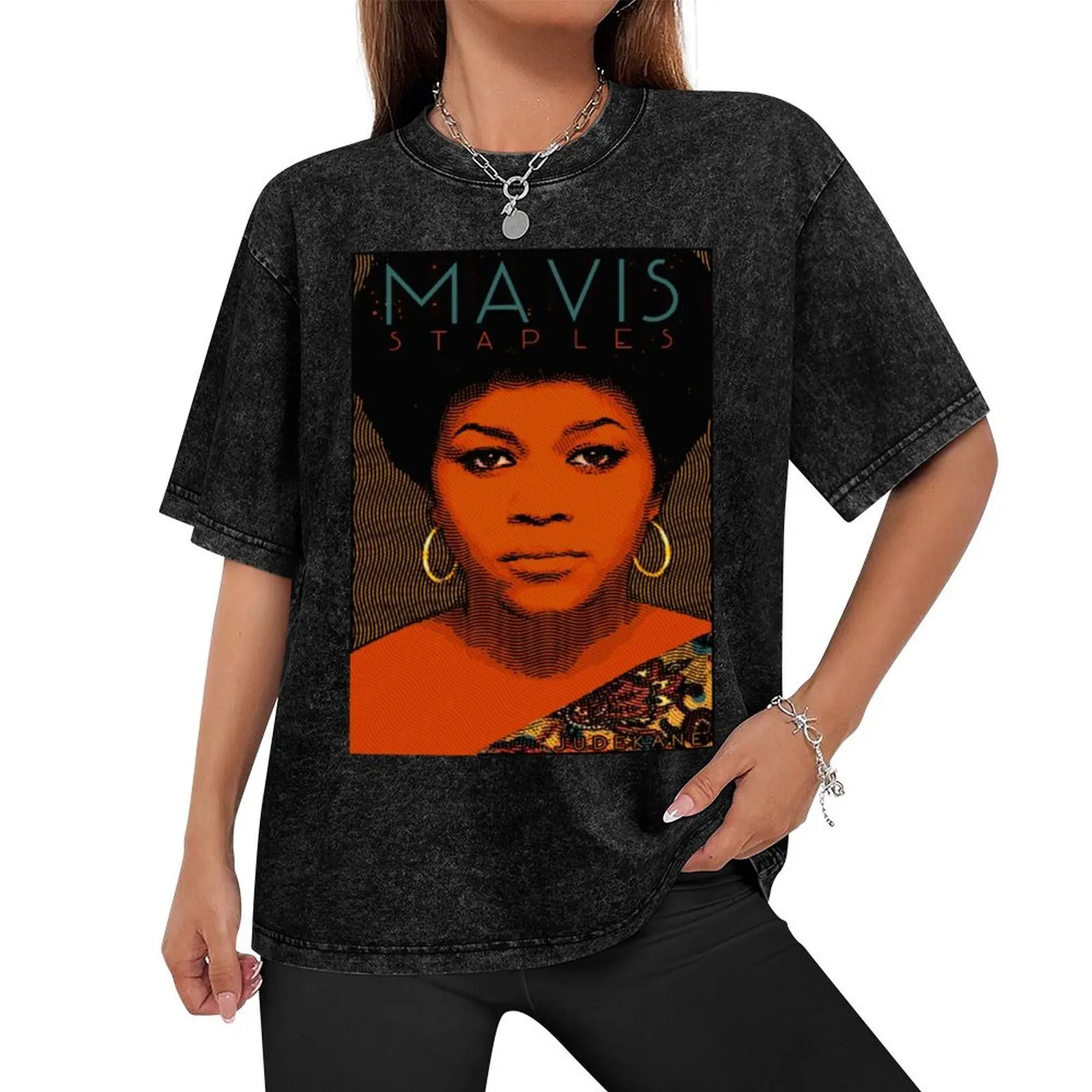 Футболка Mavis Staples быстросохнущая лето 2025 года винтажная рубашка с аниме футболка