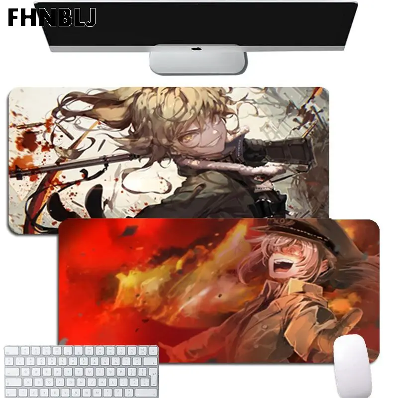 

Saga Of Tanya The Evil Non-slip Lockedge Desktop Desk Mat Kawaii Gaming Accessories Students Writing Pad For PC Gamer Mousemat