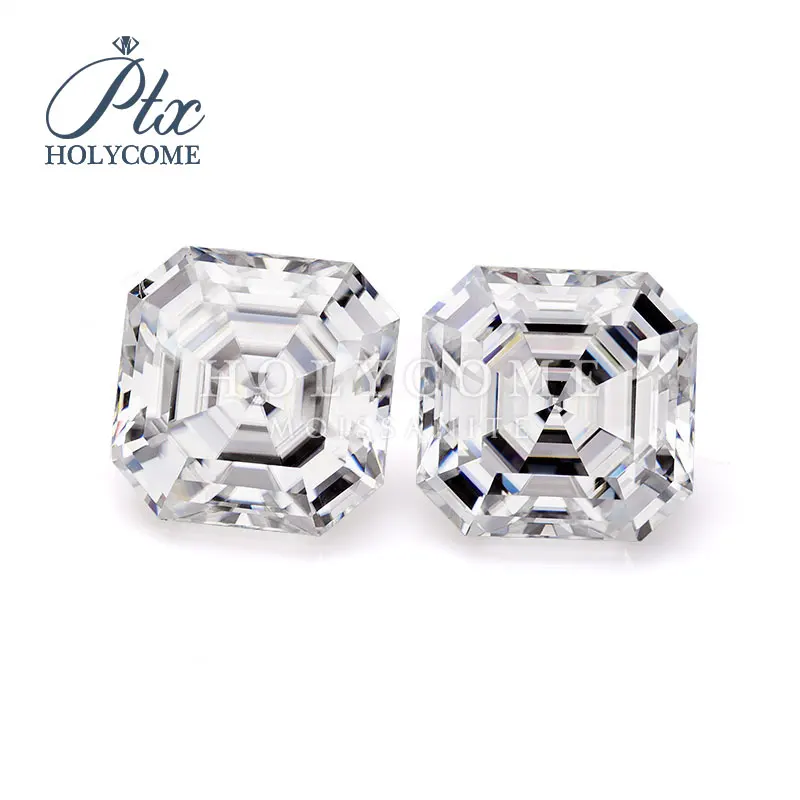 3x3-12x12 мм Holycome Свободный Муассанит с сертификатом GRA Asscher Cut DEF VVS1 Бесплатная