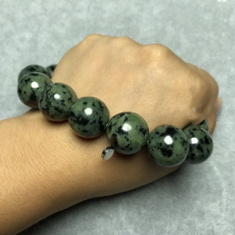 

Tibetan Jade Natural Medicine Wang Shi Boutique Bracelet for Men and Women Single Circle Meteorite Health Care Bracelet