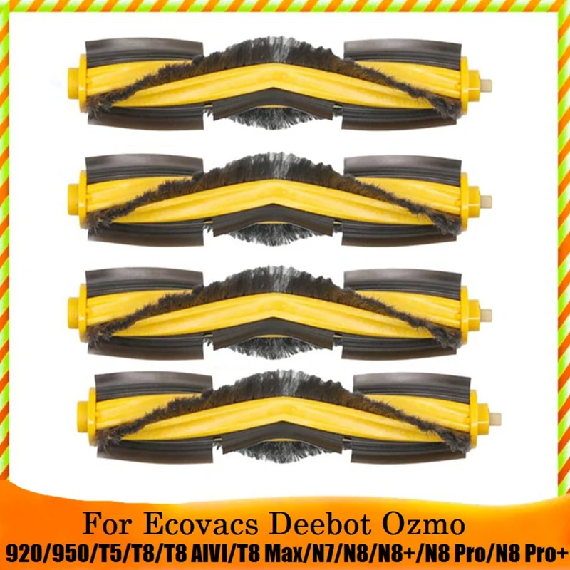 

4 шт., основная щетка для пылесоса Ecovacs DEEBOT OZMO 920/950/T5/T8/T8 AIVI/T8 Max/N7/N8/N8 +/N8 Pro/N8 Pro +
