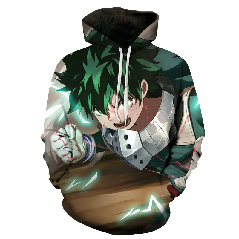 

Spring 3D Printing Japan Anime My Hero Academia Men And Women Oversized Hoodie Harajuku Street Streetwear Hooded Sweatshirts Top