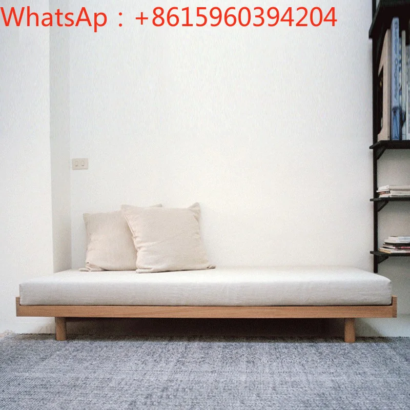 Индивидуальная кровать из цельного дерева в скандинавском японском стиле татами