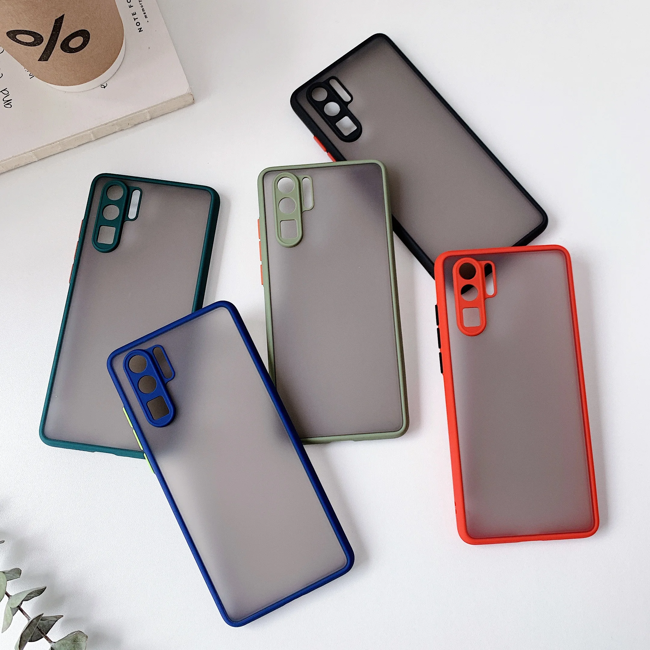 

Camera Lens Protection Case For Huawei P30 P20 P40 Pro Mate 20 Pro Matte Translucent Shockproof Cover For Honor 20 Phone Case