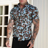 fashion casual short sleeves solid shirt super slim fit male social business dress shirt brand 2022 men fitness sports clothing