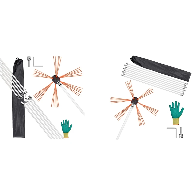 

HOT SALE Chimney Kit Reusable Fireplace Cleaning Tool Vent Cleaner Brush, Dryer Vent Cleaner Kit Tools For Home