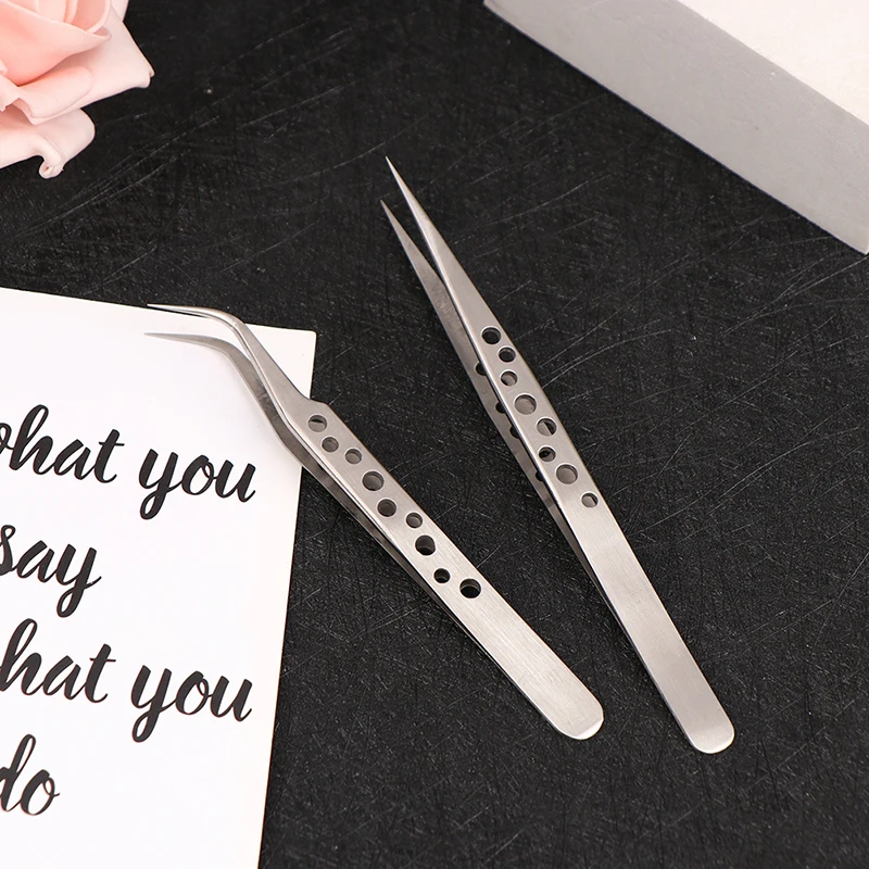 

Anti-static Industrial Tweezers Stainless Steel Curved Straight Tip Precision Tweezers For Cell Phone Repair