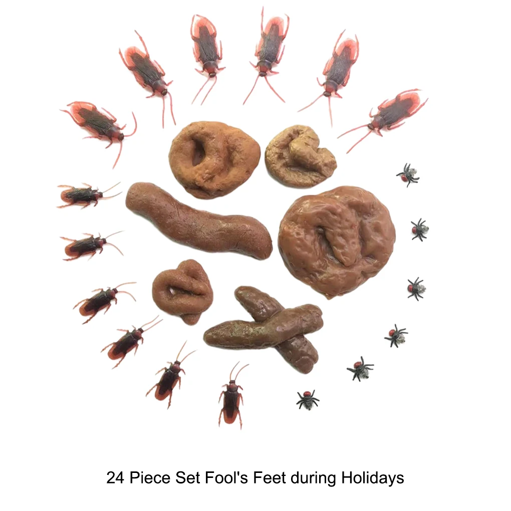 

24pcs set Spread Joy And Laughter With Prank Fake Poop Simulation Vibrant Plastic Fun Gift