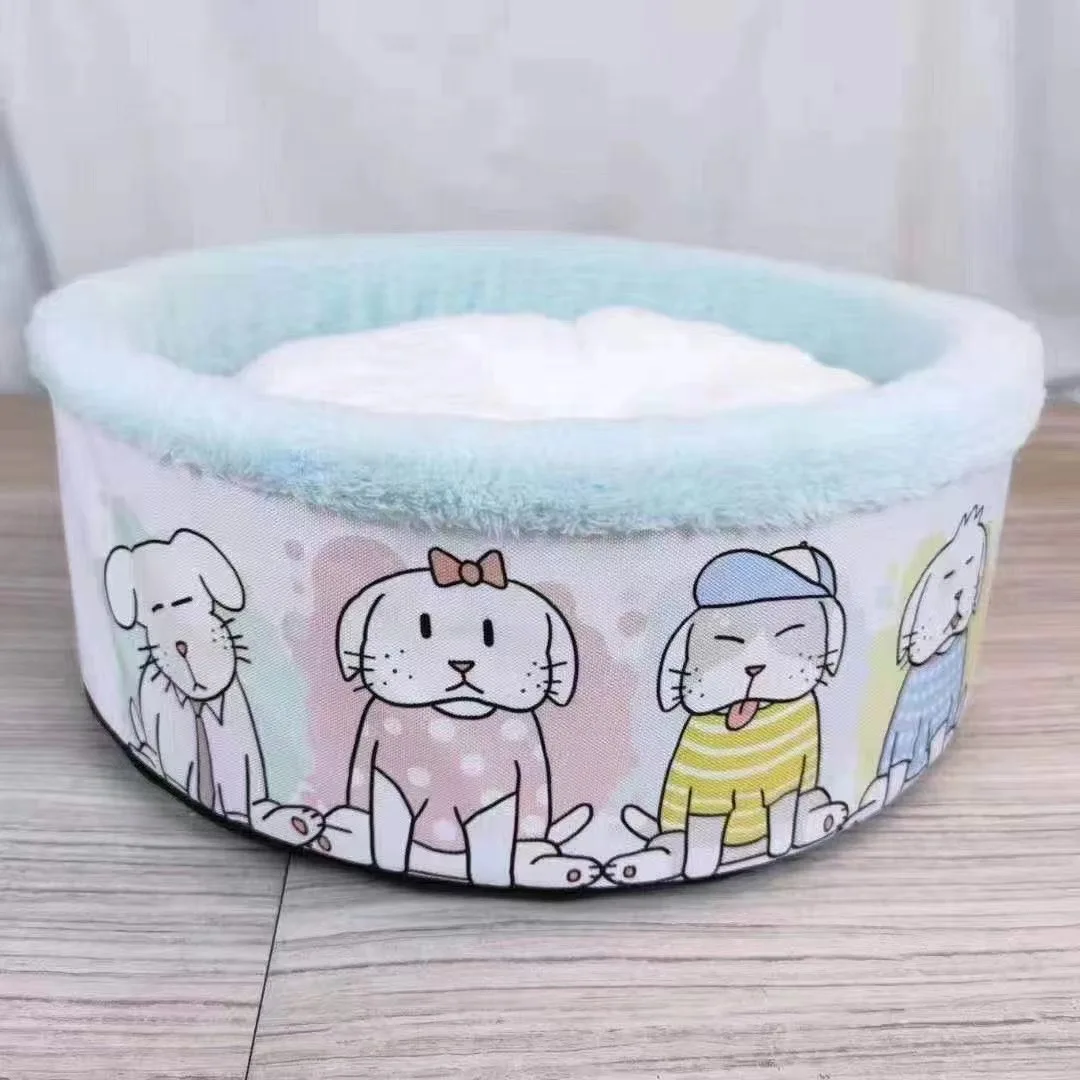 

Pet bed dog accessories round/oval Big dog bed Small medium-sized dogs warm plush dog supplies Bed for cats Cat's house For dogs