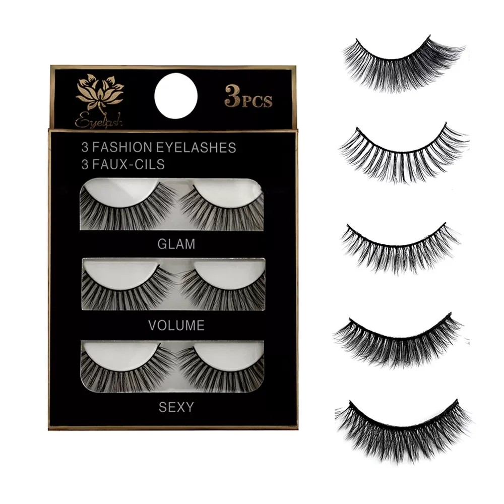 

Pairs Natural False Eyelashes Beauty Make up Thick Cross Voluminous Messy Style Eye Lashes Extension Women Fashion Makeup Tool