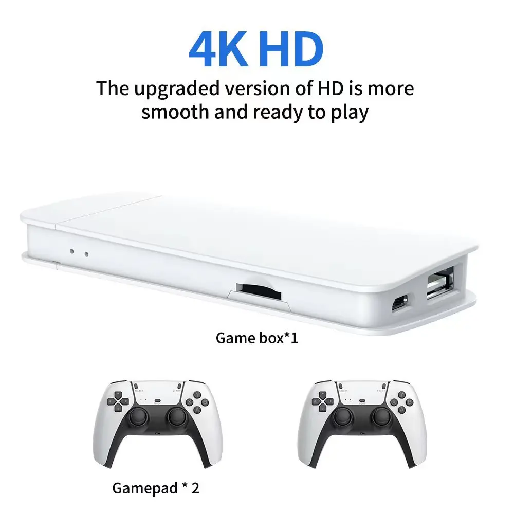 

Игровой джойстик M15 2023 4K 2,4G, беспроводные контроллеры, HD-выход, ретро-консоль для видеоигр 128G 40000, установленная для детей, подарки