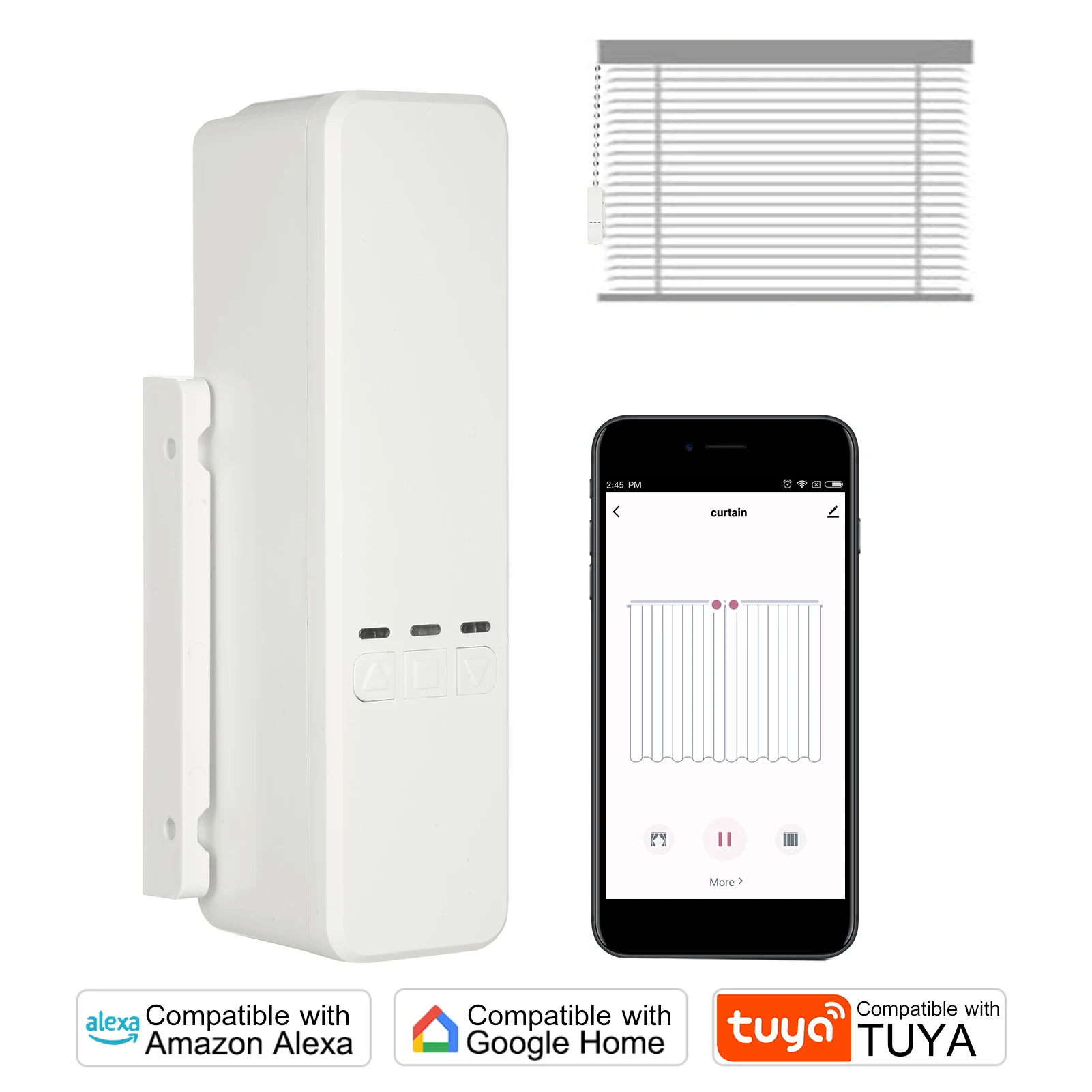 

Умный двигатель для перекатывания штор Tuya Wifi, электрический мотор для перекатывания штор, дистанционное Голосовое управление с Alexa Google Home W