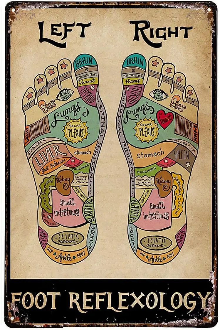 Celebrton of Lfe Decortons Рефлексотерапия ног Mssge Therpst Metl Sgns Sexy Wll Декор Sgn Plque Плакат для Tvern