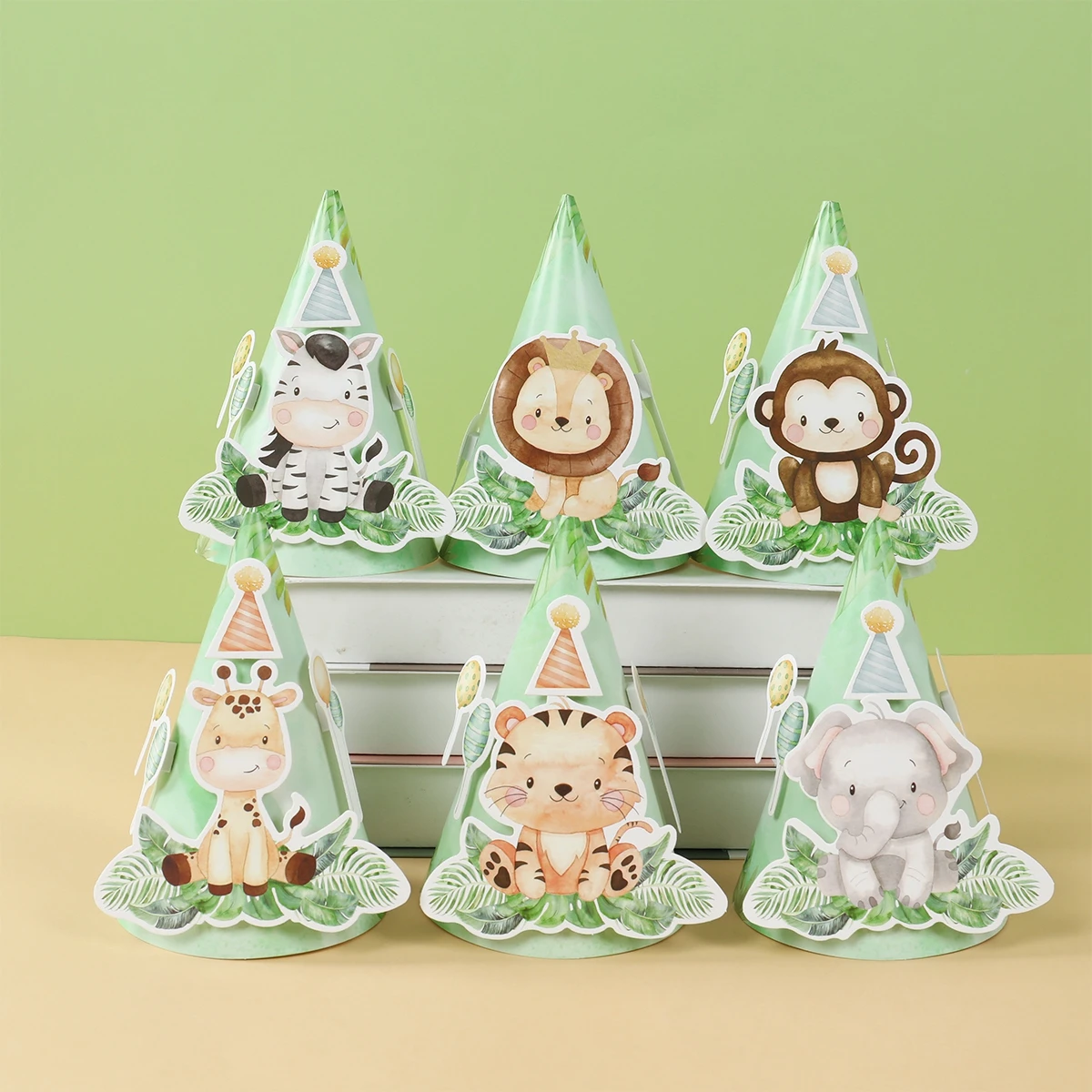 Шляпа в виде джунглей с животными на день рождения корона сафари дикое украшение