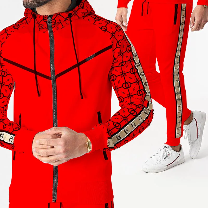 Spring Autumn Tracksuit Men Sport Suit Hoodie Sweatsuit Sweatshirt Pullover Jacket Pant Set 2023 Outdoors Casual Sports Suit