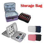 Аксессуары для путешествий, цифровая сумка, электронные аксессуары, сумка для органайзер для USB с кабелем, двухслойный держатель для косметики и лака для ногтей